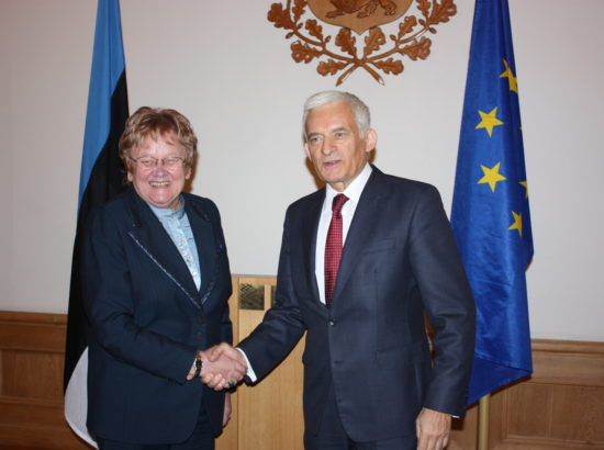Riigikogu esimehe Ene Ergma kohtumine Euroopa Parlamendi presidendi prof. Jerzy Buzekiga